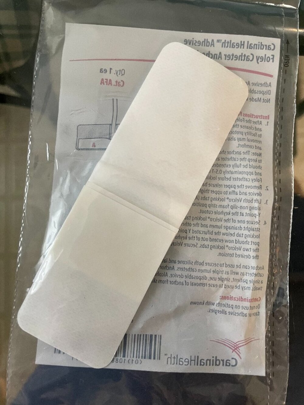 Adhesive Foley Catheter Anchoring Device